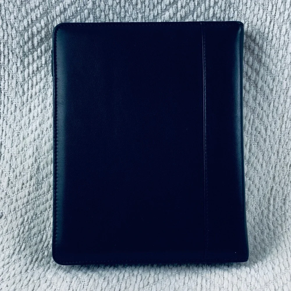 Collins‎ Personal Organizer Unisex Black Leather 0582.18 Zippered 6-Ring Planner